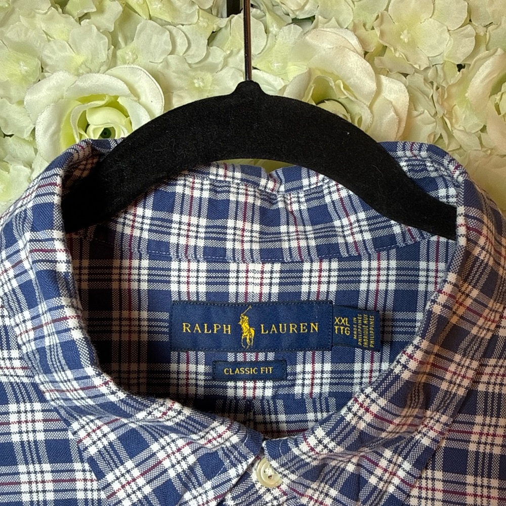 Ralph Lauren Classic Fit Plaid Oxford Shirt | Men’s XXL / 2XL | NWOT - Picture 6 of 12